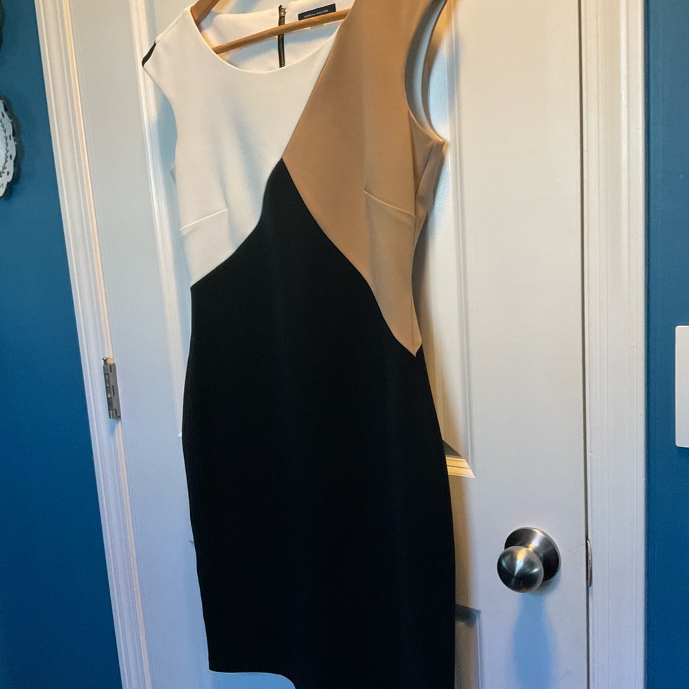 Tommy Hilfiger Black & Tan Body con Dress Size 6